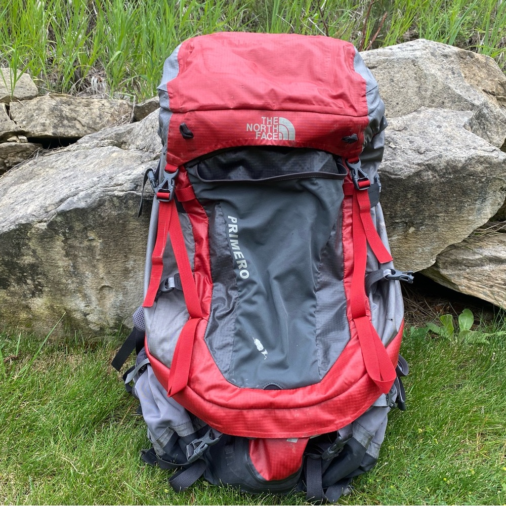 The North Face Red and Gray Outdoor Backpack